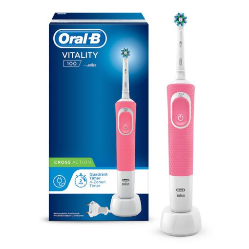 Bàn chải đánh răng điện Oral-B Vitality 100 Cross Action Pink, 1 chiếc
