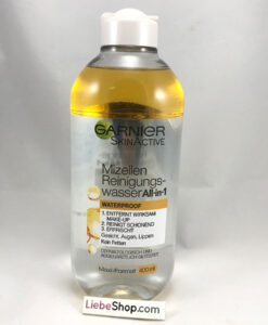 Nước tẩy trang Garnier Mizellen Waterproof chứa dầu, loại bỏ lớp trang điểm không thấm nước, 400 ml