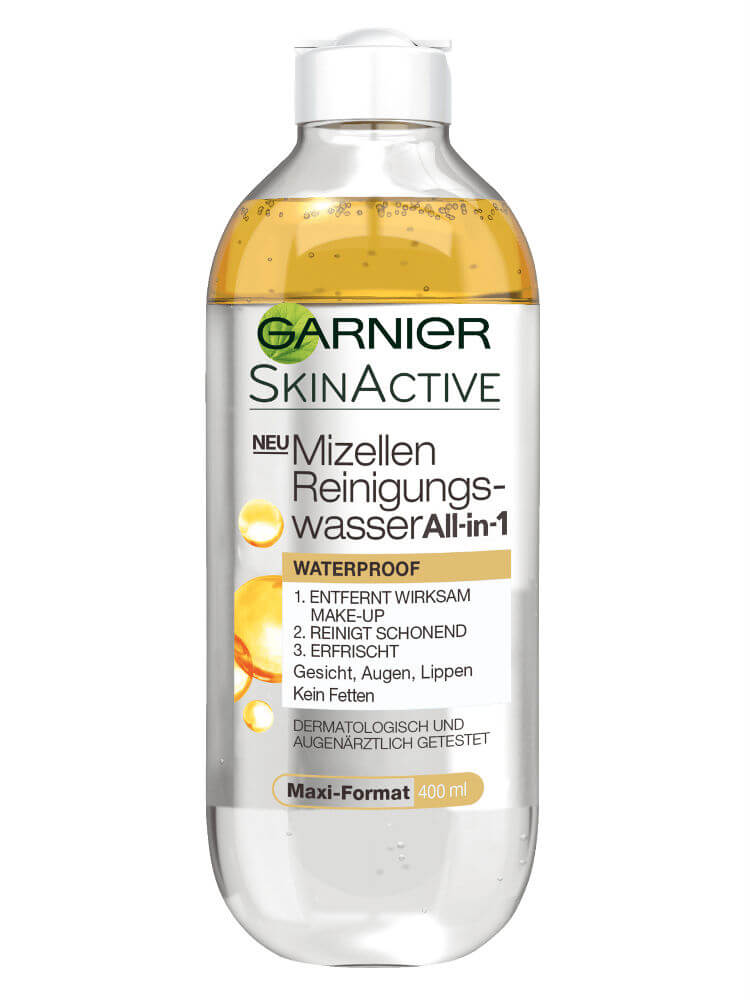 Nước tẩy trang Garnier Waterproof chứa dầu, loại bỏ lớp trang điểm không thấm nước, 400 ml