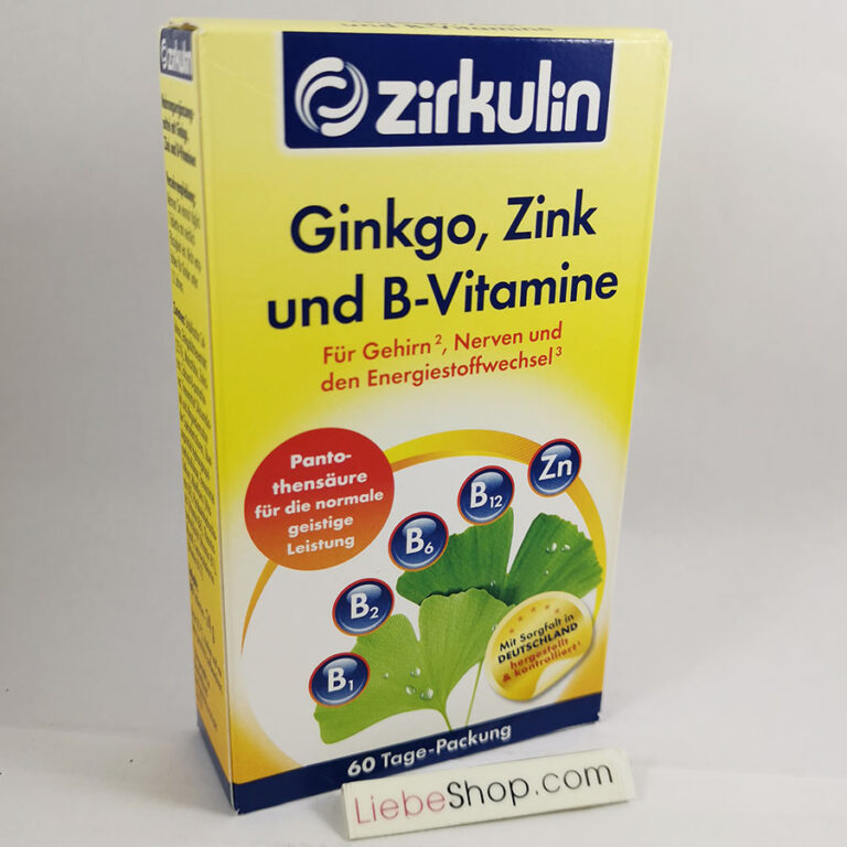 Viên Uống Bổ Não Zirkulin Ginkgo Zink Und B-Vitamine, 60 Viên