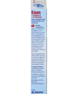 Viên uống bổ sung sắt Mivolis Eisen + Vitamin C + B-Vitamine, 40 viên