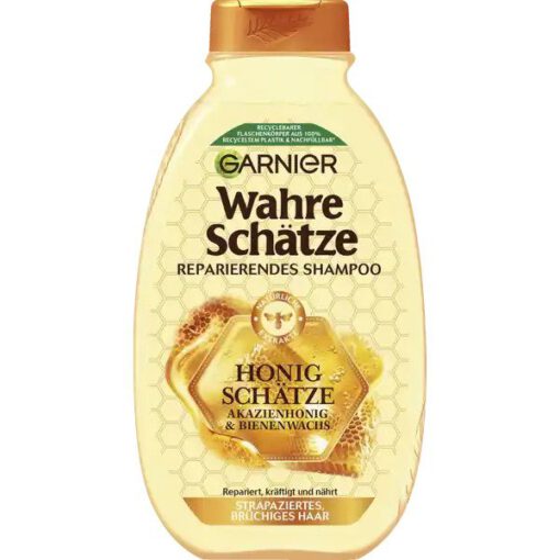Dầu gội GARNIER Wahre Schätze Honig mật ong phục hồi tóc hư tổn, gãy rụng, 250ml