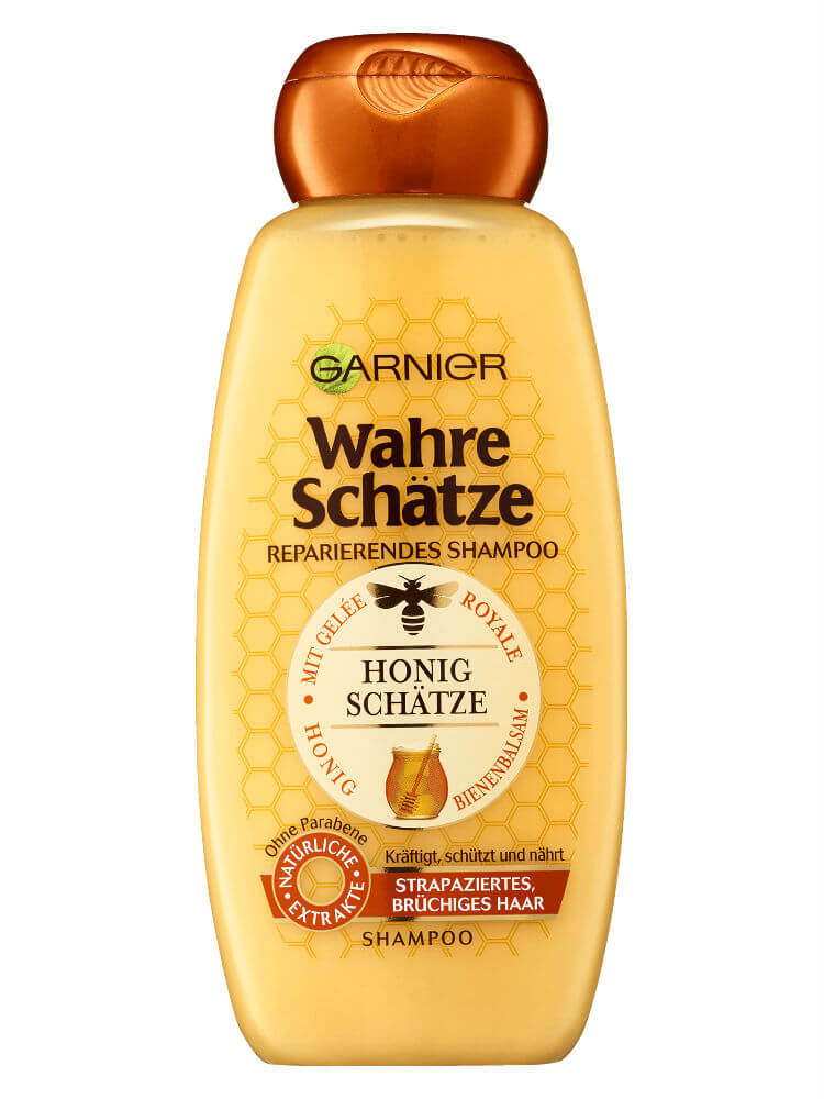 Dầu gội GARNIER Wahre Schätze Honig mật ong phục hồi tóc hư tổn, gãy rụng, 300ml