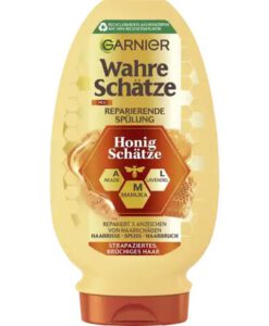 Dầu xả GARNIER Wahre Schätze Honig mật ong phục hồi tóc hư tổn, gãy rụng, 200ml