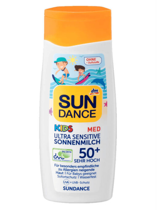 Kem chống nắng SUNDANCE KIDs MED Ultra Sensitiv Sonnenmilch LSF 50+, 200ml