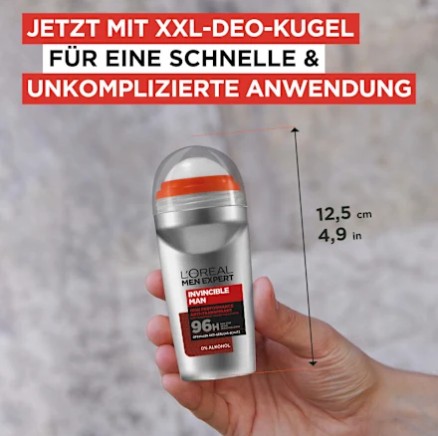 Lăn khử mùi Loreal Men Expert Invincible Man 96h, 50ml Lăn khử mùi Loreal Men Expert Invincible Man 96h, 50ml