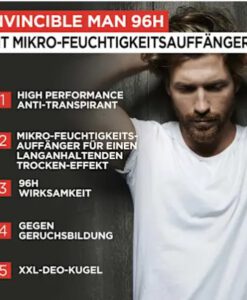 Lăn khử mùi Loreal Men Expert Invincible Man 96h, 50ml