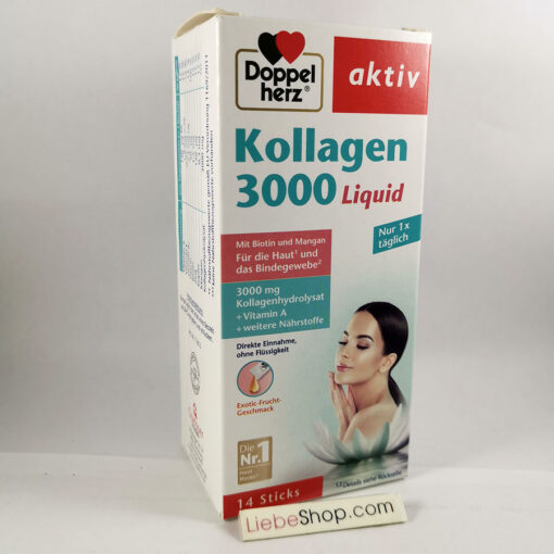 Doppelherz Kollagen 3000 Liquid bổ sung collagen dạng nước, 10ml x 14 gói