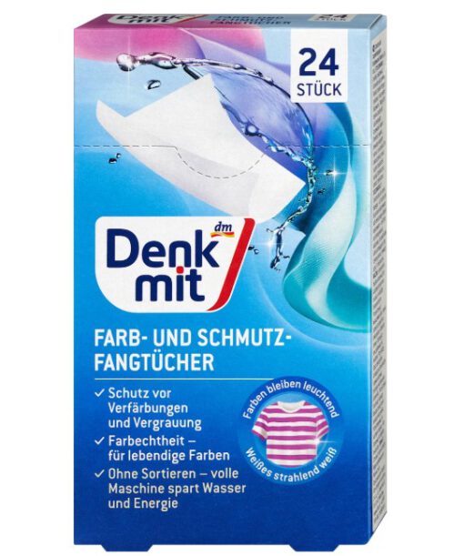 Miếng giặt chống phai, hút màu quần áo Denkmit Farb- & Schmutzfangtucher, 24 miếng