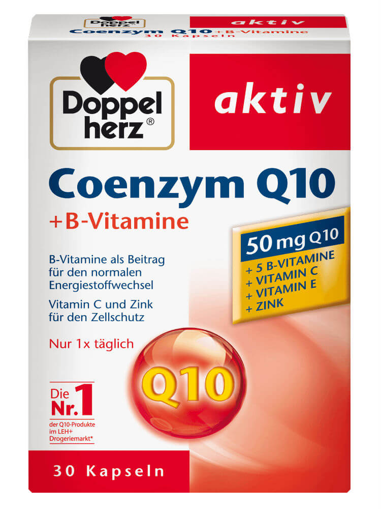 Viên uống bổ tim mạch Doppelherz Coenzym Q10 + B-Vitamine, 30 viên