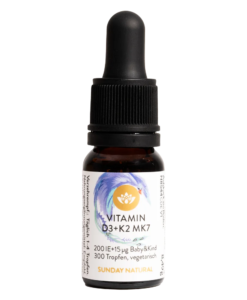 Vitamin D3 + K2 MK7 SUNDAY NATURAL 200 IU + 15µg chống còi xương, tăng chiều cao, 10ml