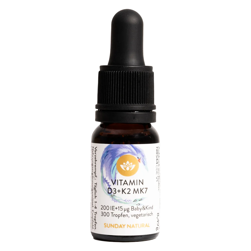 Vitamin D3 + K2 MK7 SUNDAY NATURAL 200 IU + 15µg chống còi xương, tăng chiều cao, 10ml Vitamin D3 + K2 MK7 SUNDAY NATURAL 200 IU + 15µg chống còi xương, tăng chiều cao, 10ml