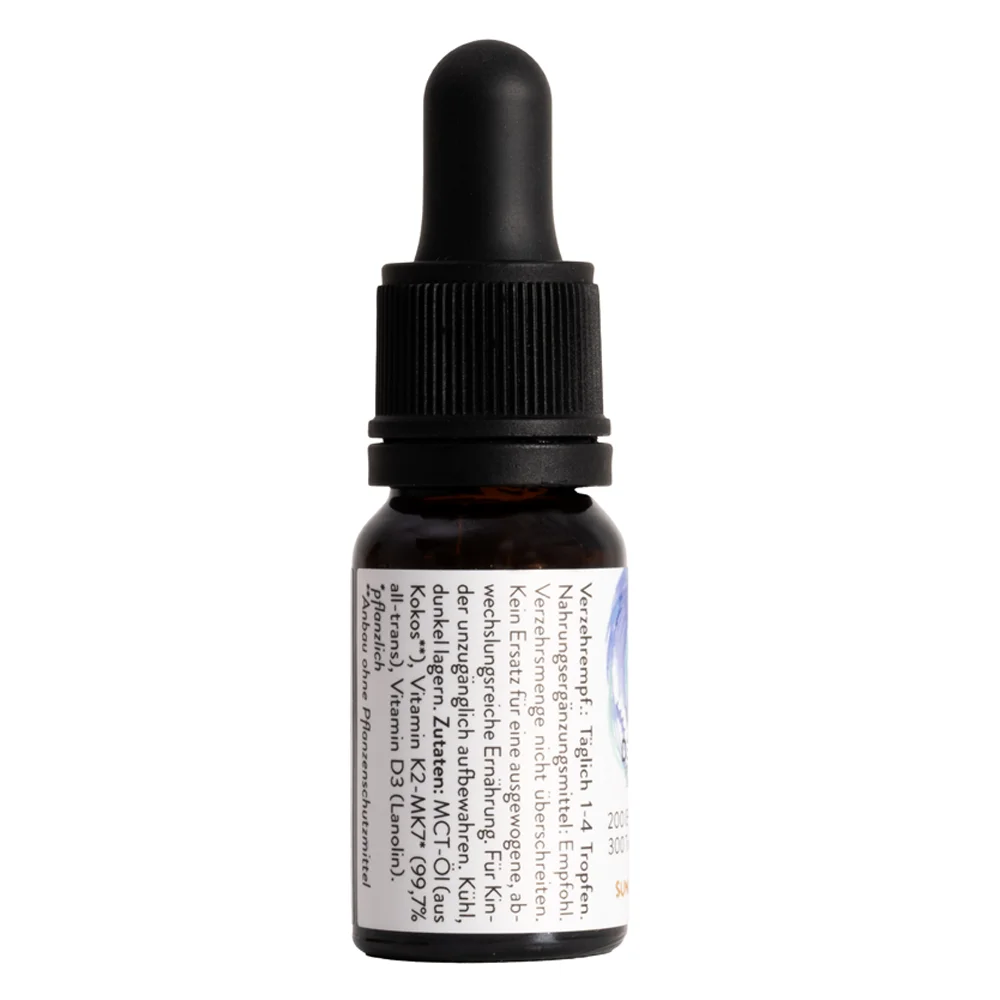 Vitamin D3 + K2 MK7 SUNDAY NATURAL 200 IU + 15µg chống còi xương, tăng chiều cao, 10ml Vitamin D3 + K2 MK7 SUNDAY NATURAL 200 IU + 15µg chống còi xương, tăng chiều cao, 10ml