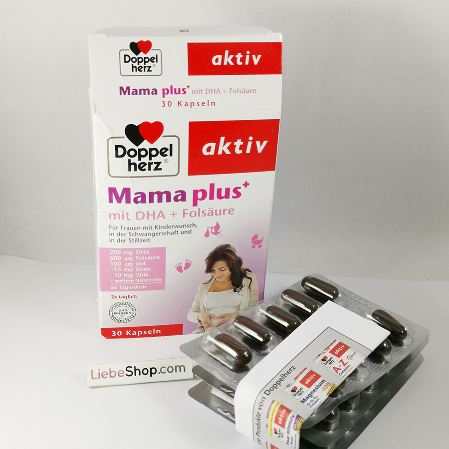 Vitamin T ng H p Cho B B u Doppelherz Mama Plus Mit DHA Fols ure 30 Vitamin T ng H p Cho B B u Doppelherz Mama Plus Mit DHA Fols ure 30