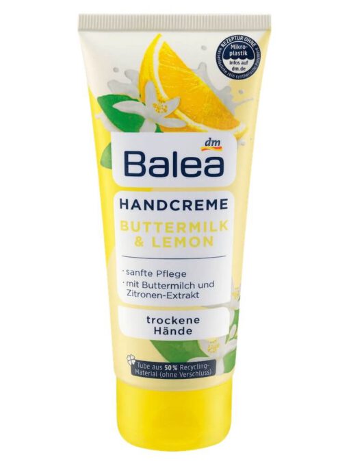 Kem dưỡng tay Balea Handcreme Buttermilk & Lemon cho da khô, 100ml