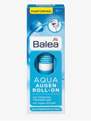 Lăn dưỡng mắt Balea AQUA Augen Roll-On giảm nếp nhăn, bọng mắt, 15ml