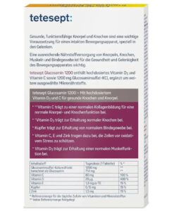 Viên uống bổ sụn khớp Tetesept Glucosamin 1200, 30 viên