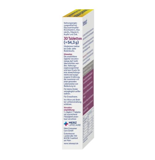 Viên uống bổ sụn khớp Tetesept Glucosamin 1250, 30 viên Viên uống bổ sụn khớp Tetesept Glucosamin 1250, 30 viên