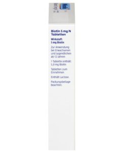 Viên uống Mivolis Biotin 5mg N đẹp da, tóc và móng, ngăn rụng tóc, 60 viên