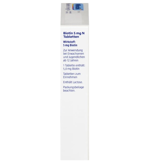 Viên uống Mivolis Biotin 5mg N đẹp da, tóc và móng, ngăn rụng tóc, 60 viên Viên uống Mivolis Biotin 5mg N đẹp da, tóc và móng, ngăn rụng tóc, 60 viên