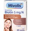 Viên uống Mivolis Biotin 5mg N đẹp da, tóc và móng, ngăn rụng tóc, 60 viên