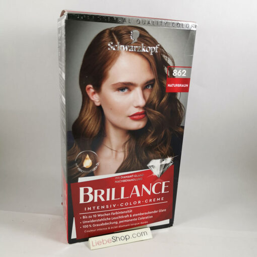 Thuốc nhuộm tóc Brillance Intensiv Color Creme 862 Naturbraun - màu nâu tự nhiên, 1 hộp