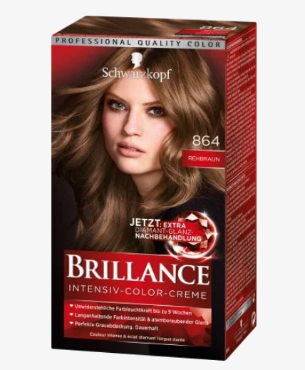 Thuốc nhuộm tóc Brillance Intensiv Color Creme 864 Rehbraun - màu nâu sáng, 1 hộp