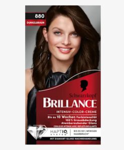 Thuốc nhuộm tóc Brillance Intensiv Color Creme 880 Dunkelbraun - màu nâu đen, 1 hộp