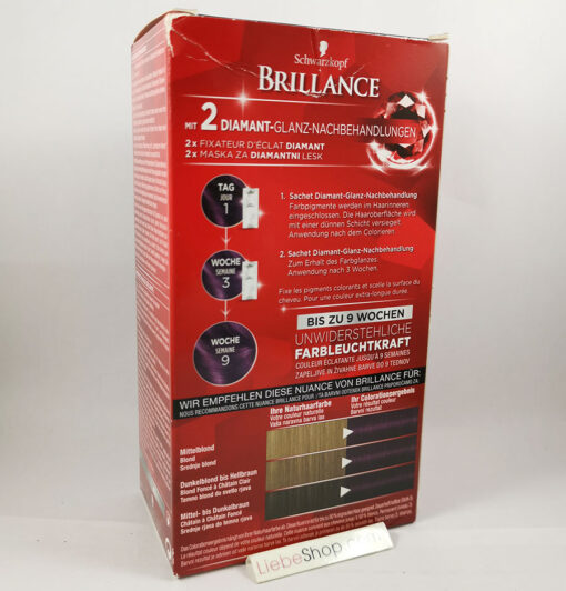 Thuốc nhuộm tóc Brillance Intensiv Color Creme 888 Dunkle Kirsche - màu anh đào đậm (tím), 1 hộp