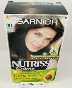 Thuốc nhuộm tóc Garnier Nutrisse 30 Espresso Dunkelbraun - màu nâu đậm