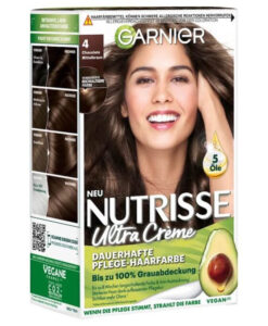 Thuốc nhuộm tóc Garnier Nutrisse 4 Chocolate Mittelbraun - màu nâu socola, 1 hộp