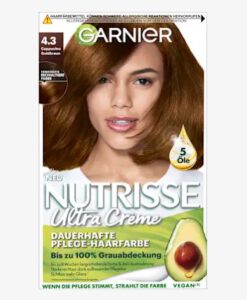 Thuốc nhuộm tóc Garnier Nutrisse 43 Capuccino Goldbraun - màu nâu vàng cà phê sữa, 1 bộ