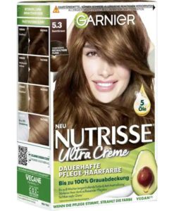 Thuốc nhuộm tóc Garnier Nutrisse 5.3 Samtbraun - màu nâu hạt dẻ, 1 bộ