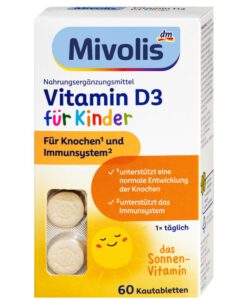 Viên ngậm Mivolis Vitamin D3 für Kinder bổ sung vitamin D3 cho trẻ em từ 4 tuổi, 60 viên