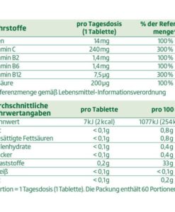 Viên sắt altapharma Eisen + Vitamin C + B-Vitamine, 60 viên