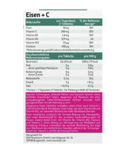 Viên sắt altapharma Eisen + C + Folat + B-Vitamine, 60 viên