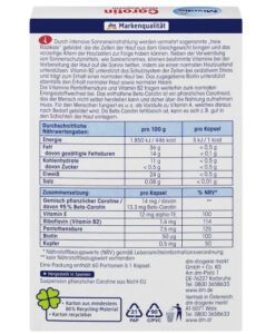 Viên uống chống nắng Mivolis Carotin Haut-Kapseln, 60 viên