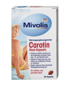 Viên uống chống nắng Mivolis Carotin Haut-Kapseln, 60 viên