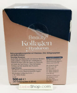 Collagen thủy phân Mivolis Beauty Kollagen + Hyaluron làm đẹp da, 20x25ml