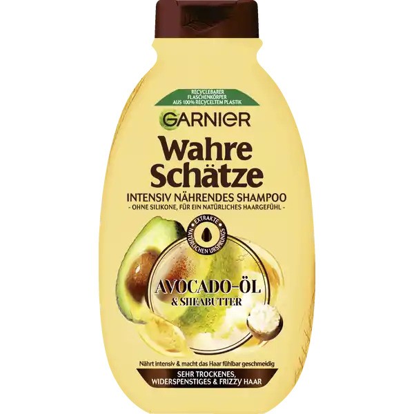 Dầu gội GARNIER Wahre Schätze Avocado-Öl & Sheabutter cho tóc rất khô và hư tổn, 250ml