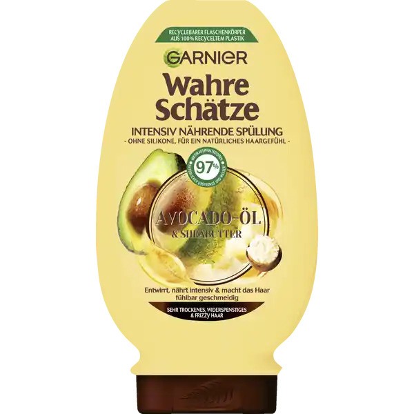 Dầu xả GARNIER Wahre Schätze Avocado-Öl & Sheabutter cho tóc rất khô và hư tổn, 200ml