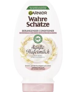 Dầu xả GARNIER Wahre Schätze Beruhigendes yến mạch cho tóc và da đầu nhạy cảm, 200ml