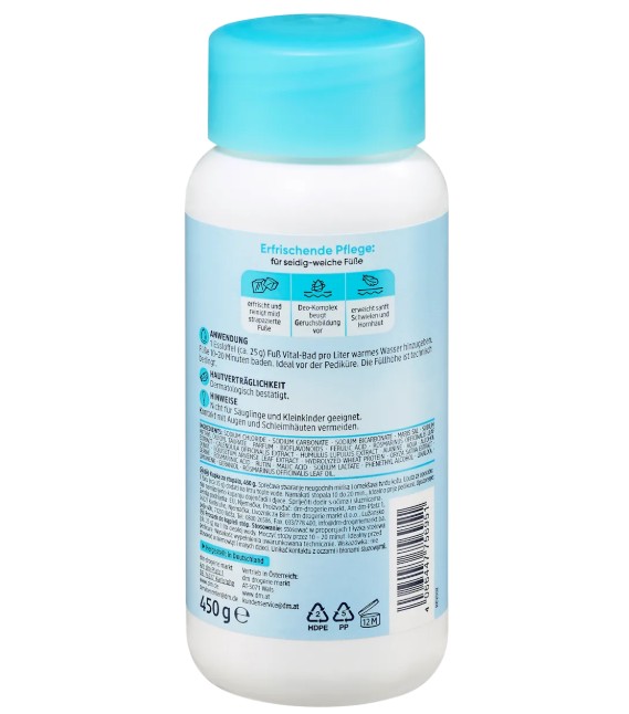 Muối ngâm chân Balea Fuss Vital-Bad, 450g Muối ngâm chân Balea Fuss Vital-Bad, 450g