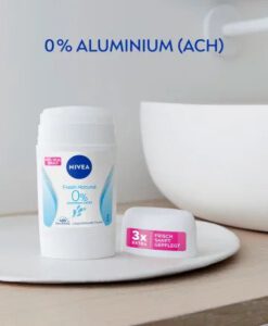 Sáp khử mùi NIVEA Fresh Natural 0% Aluminum, 50ml