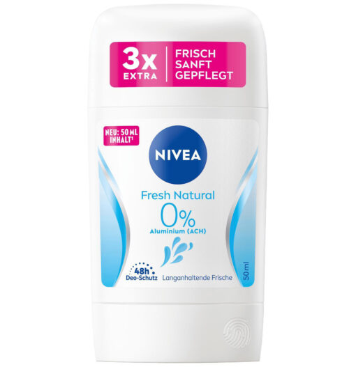 Sáp khử mùi NIVEA Fresh Natural 0% Aluminum, 50ml
