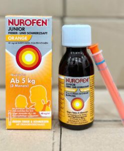 Siro hạ sốt Nurofen Junior Fiebersaft Orange 40mg cho trẻ sơ sinh từ 3 tháng tuổi (vị cam), 100ml