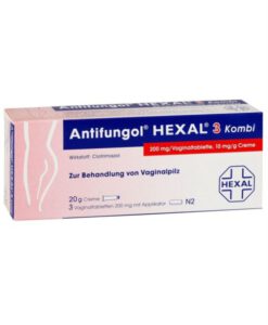 Thuốc đặt phụ khoa Antifungol HEXAL 3 Kombi điều trị viêm nhiễm phụ khoa, 1 hộp