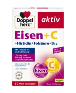 Viên sắt Doppelherz Eisen + C + Histidin + Folsäure, 30 viên