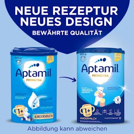 Sữa Aptamil Kindermilch 1+ cho bé từ 1 tuổi, 800g Sữa Aptamil Kindermilch 1+ cho bé từ 1 tuổi, 800g