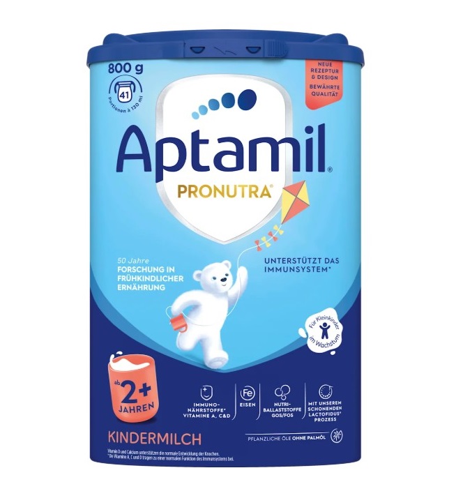 Sữa Aptamil Kindermilch 2+ cho bé từ 2 tuổi, 800g